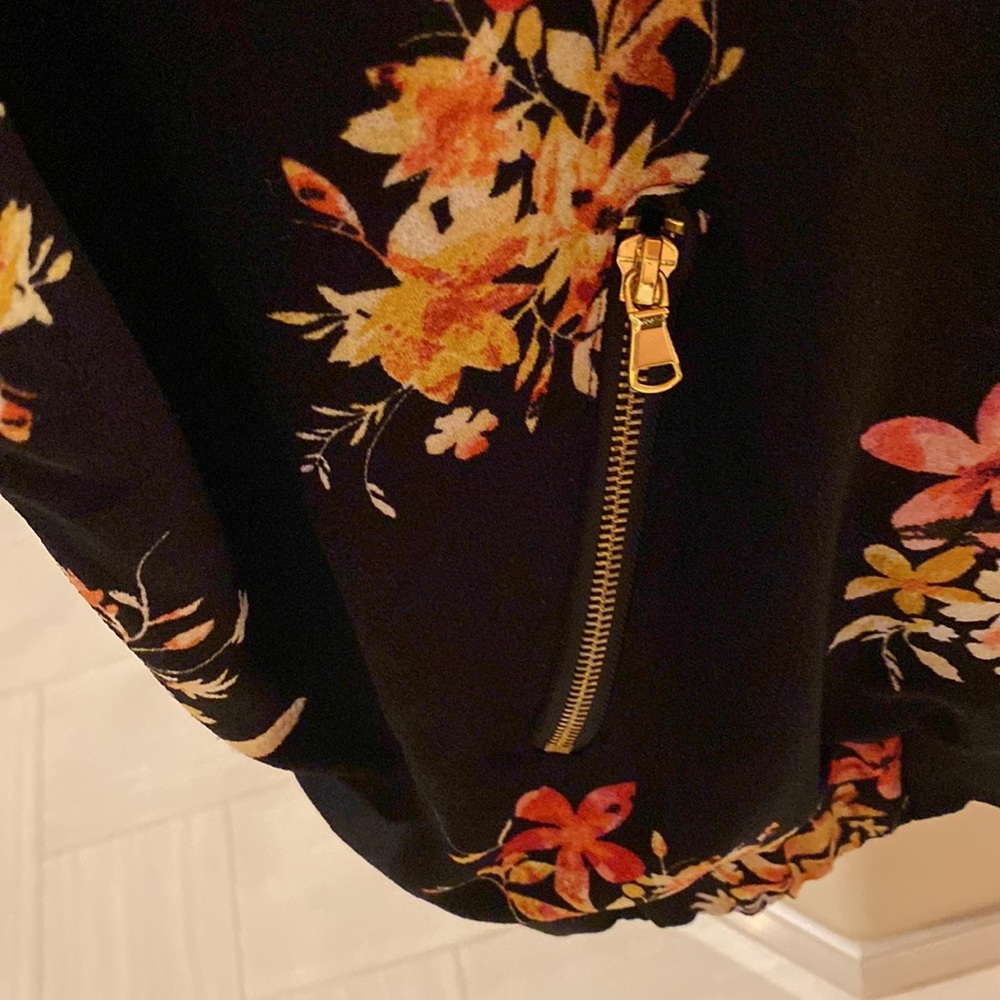 Floral Bomber Jacket, 3X - Picture 3 of 5